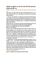 Quyền và nghĩa vụ của các chủ thể của quan hệ pháp luật dân sự