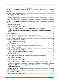 Các dạng toán về đường tròn