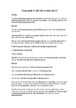 Công nghệ 11 Kết nối tri thức bài 21: Sự cần thiết phải bảo vệ môi trường trong chăn nuôi