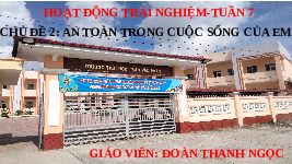 Giáo án điện tử Hoạt động trải nghiệm 4 Chủ đề 2 Chân trời sáng tạo: An toàn trong cuộc sống của em