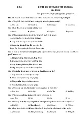 Đề thi thử tốt nghiệp THPT 2025 môn Địa lí bám sát đề minh họa - Đề 20