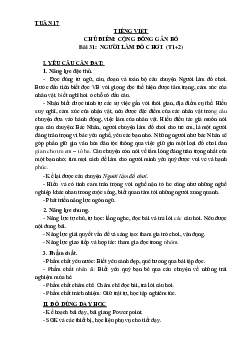 Bài 31: Người làm đồ chơi - Tiết 1+2 | Giáo án Tiếng Việt 3 | Kết nối tri thức