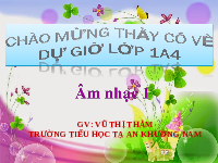 Giáo án điện tử Âm nhạc 1 Chủ đề 2 Chân trời sáng tạo : Nhịp điệu tuổi thơ