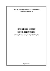 Bài giảng công nghệ phần mềm | Đại học Kinh tế kỹ thuật công nghiệp