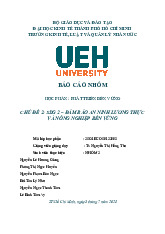 Báo cáo - SDG 2 và an ninh lương thực môn Phát triển bền vững | Đại học Kinh tế Thành phố Hồ Chí Minh