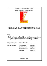 Báo cáo Thiết kế phần mềm nhật ký sử dụng son môi cho phái nữ môn Lập trình nâng cao | Trường Đại học Bách Khoa Hà Nội