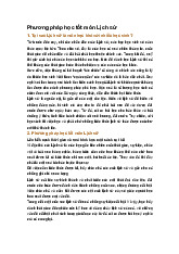 Phương pháp học tốt môn Lịch sử