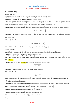 Trắc nghiệm Lực đàn hồi Lực hồi phục Vật lí 12 có lời giải và đáp án