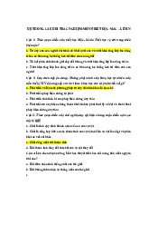 Hệ thống câu hỏi trắc nghiệm Triết học Mac-Lenin | Đại học Bách Khoa Hà Nội