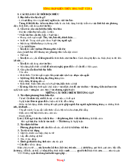 Tổng hợp các kiến thức ôn thi HSG Ngữ Văn 6 sách mới