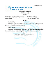 Đề thi cuối kỳ môn Quản trị buồng khách sạn | Học viện Phụ nữ Việt Nam