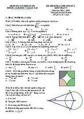 Đề cuối học kỳ 1 Toán 9 năm 2024 – 2025 phòng GD&ĐT Ninh Giang – Hải Dương