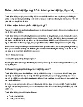 Thành phần biệt lập là gì? Các thành phần biệt lập, lấy ví dụ