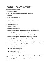 Bài Tập Lý Thuyết Xác Suất | Môn Xác suất thống kê - Đại học Sư phạm Hà Nội 2