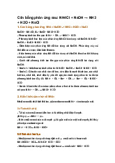 Cân bằng phản ứng sau: NH4Cl + NaOH → NH3 + H2O + NaCl