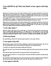 Cô ta (QUOTA) là gì? Phân loại Quota và hạn ngạch xuất nhập khẩu