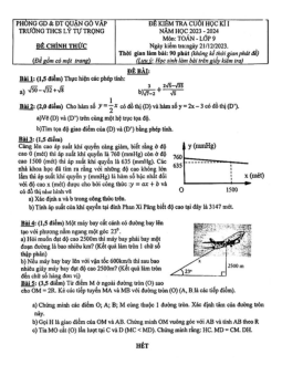 Đề cuối học kì 1 Toán 9 năm 2023 – 2024 trường THCS Lý Tự Trọng – TP HCM