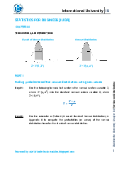 Chapter 04 - Normal Distribution - Statistics for Business | Trường Đại học Quốc tế, Đại học Quốc gia Thành phố HCM