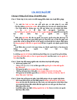 Đề cương Lý thuyết hiến pháp | Đại học Luật Hà Nội