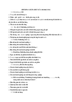 Ôn tập thi trắc nghiệm Marketing căn bản 1