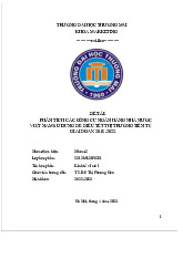 Phân Tích Công Cụ Ngân Hàng Nhà Nước Việt Nam | Bài thảo luận kinh tế vĩ mô