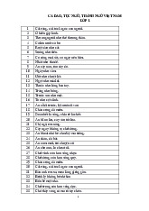 CA DAO VÀ TỤC NGỮ VIỆT NAM LỚP 1 - CHÀO MỪNG HÀNG NGÀY