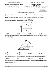 Đề giữa kỳ 1 Toán 12 năm 2024 – 2025 trường THPT Lương Ngọc Quyến – Thái Nguyên