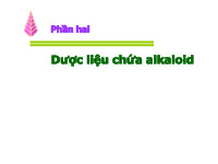 Tài liệu sưu tầm. Dược liệu chứa alkaloid