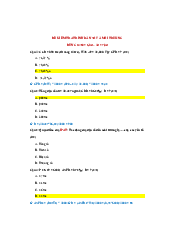 Đề kiểm tra trình dân số và môi trường | Trường đại học Lao động - Xã hội