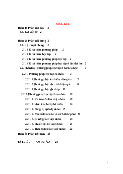 Phương pháp học tập ở bậc đại học | Trường Đại Học Thủ Đô Hà Nội