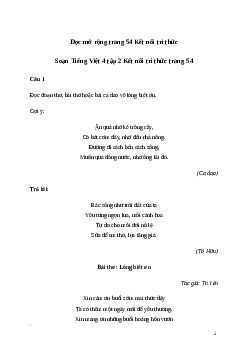 Soạn bài Đọc mở rộng trang 54 | Kết nối tri thức