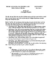 Đề thi Linux đề số 3 kỳ 2 năm học 2020-2021 | Trường Đại học Khoa học tự nhiên, Đại học Quốc gia Hà Nội