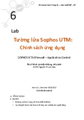 Tường lửa Sophos UTM: Chính sách ứng dụng | Báo cáo thực hành An toàn Mạng máy tính | Đại học Công nghiệp Thành phố Hồ Chí Minh