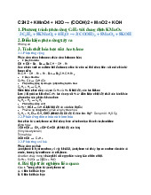 C2H2 + KMnO4 + H2O → (COOH)2 + MnO2 + KOH - Hóa học 12