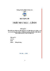 Phân tích quan niệm của Chủ nghĩa duy vật biện chứng về ý thức và vai trò của nó trong thực tiễn - Triết học Mác Lenin| Đại học Kinh Tế Quốc Dân