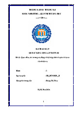 Quan điểm, chủ trương của Đảng về hội nhập kinh tế quốc tế và các vấn đề đặt ra | Bài thảo luận Lịch sử đảng
