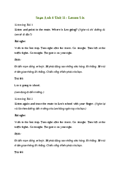 Giải Tiếng Anh lớp 4 Unit 11: Lesson Six | Family and Friends