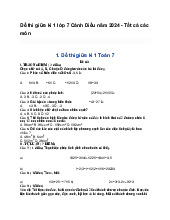 Đề thi giữa kì 1 lớp 7 Cánh Diều năm 2024 - Tất cả các môn