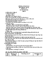 Kế hoạch bài dạy môn Tiếng Việt 1 - CD