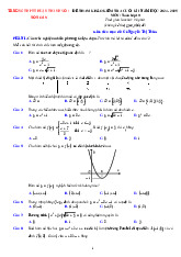 Đề tham khảo cuối kì 1 Toán 10 năm 2024 – 2025 trường THPT Thuận Thành 1 – Bắc Ninh