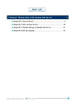 Chuyên đề phương trình và bất phương trình bậc hai
