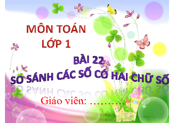 Bài giảng PowerPoint môn Toán 1 - Bài 22 | sách Kết nối tri thức với cuộc sống