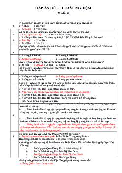 Đề cương ôn thi kết thúc học phần Lịch sử Đảng/ Đại học nội vụ Hà Nội