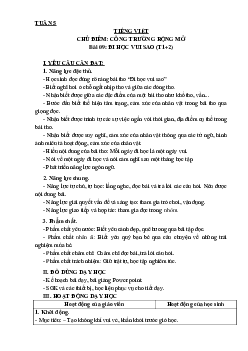 Bài 9: Đi học vui sao - Tiết 1+2 | Giáo án Tiếng việt 3 | Kết nối tri thức