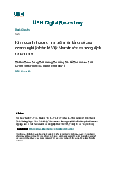 Kinh doanh thương mại trên nền tảng số của doanh nghiệp bán lẻ Việt Nam trước và trong dịch COVID-19