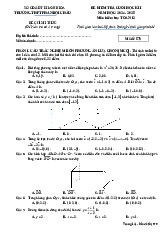 Đề cuối kỳ 1 Toán 12 năm 2024 - 2025 THPT Phan Bội Châu - Khánh Hòa