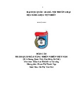 Báo cáo chuyến đi thực tế bảo tàng thiên nhiên Việt Nam- Triết học Mác-Lênin (Đại học Quốc Gia Hà Nội)