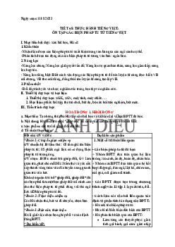 Thực hành tiếng Việt | Giáo án Văn 11 Cánh diều