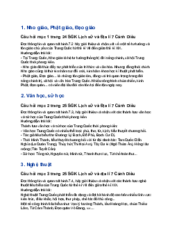 Giải SGK Lịch sử 7 Bài 7: Văn hóa Trung Quốc | Cánh diều