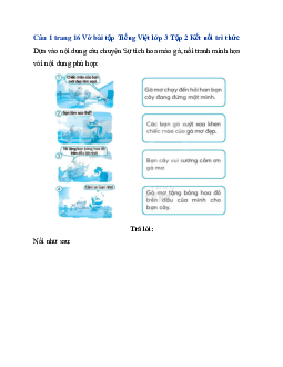 Giải VBT Tiếng Việt lớp 3 Bài 7: Mặt trời xanh của tôi trang 16 |  Kết nối tri thức